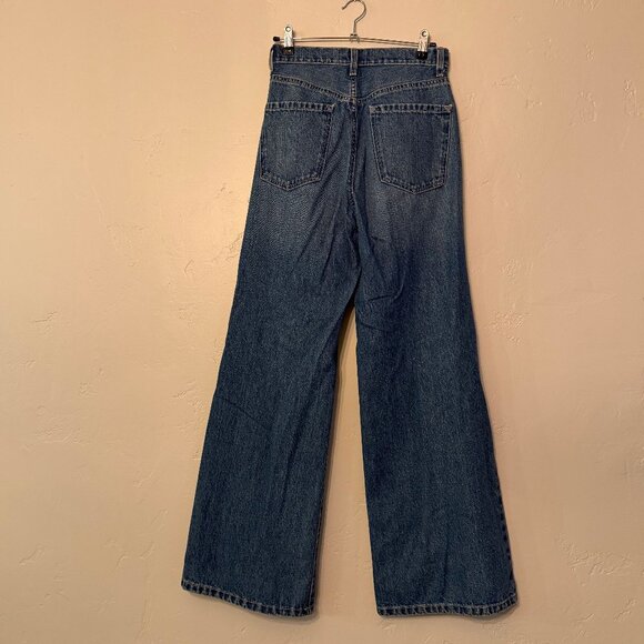 RSQ Wide Leg Low Rise Dark Denim Size 27 - Picture 2 of 5